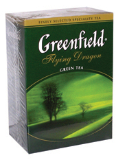 Чай "Greenfield" (Гринфилд) Flying Dragon зеленый 100г карт. коробка Россия