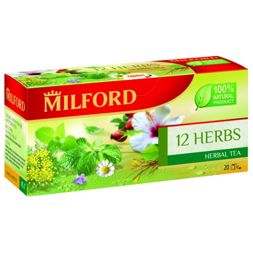 Чай "Milford" (Милфорд) травяной 12-трав 20пак x 2