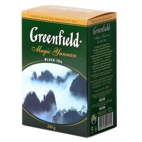 Чай "Greenfield" (Гринфилд) Мэджик Юннань черный китайский байховый листовой сорт Букет 200г карт.упаковка