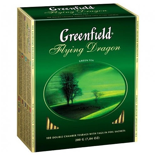 Чай "Greenfield" (Гринфилд) Flying Dragon зеленый 100пак по 2г