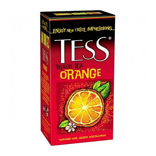 Чай "Tess" (Тесс) Orange (Оранж) черный цейлонский с цедрой апельсина 25пак по 1
