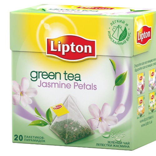 Чай "Lipton" (Липтон) Jasmine зеленый с лепестками жасмина 20 пирамидок х1