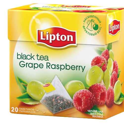 Чай "Lipton" (Липтон) Grape Raspberry черный виноград и малина 20пирамидок х 1