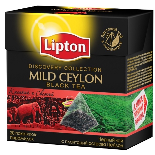 Чай "Lipton" (Липтон) Mild Ceylon черный 20 пирамидок х 1