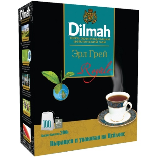 Чай "Dilmah" (Дилма) Эрл Грей Royale черный байховый цейлонский 100пакх2г