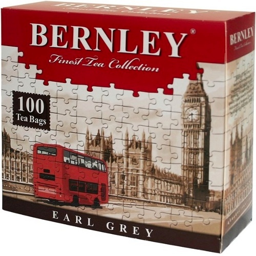 Чай "Bernley" (Бернли) Earl Grey черный байховый цейлонский с ароматом бергамота 100пак х 2г
