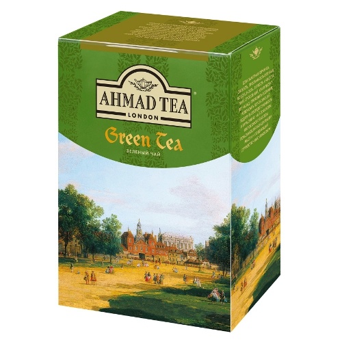 Чай "Ahmad Tea" (Ахмад Ти) Green зеленый листовой 200г картон.уп