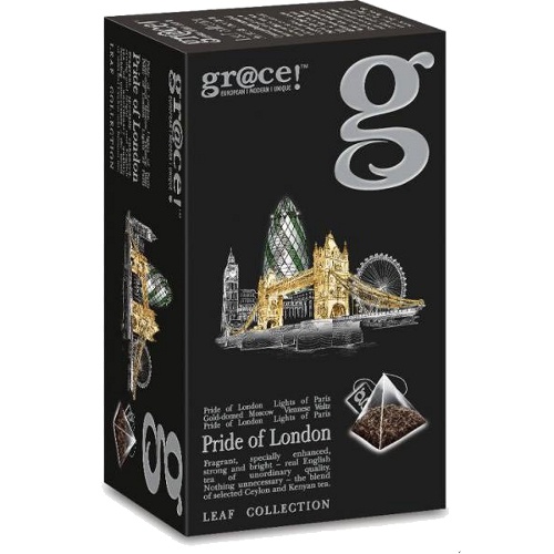 Чай "Grace" (Грэйс) Гордость Лондона черный 20пак х 2г пирамидки