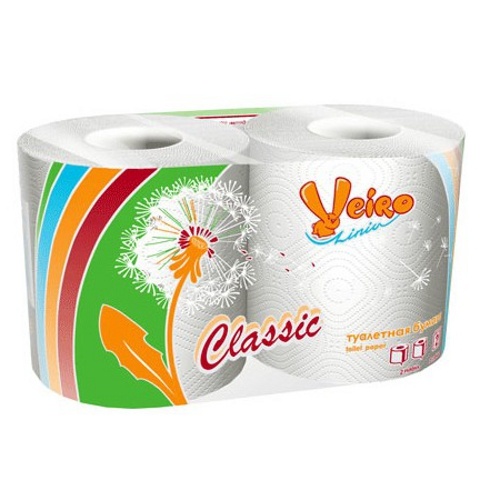 Туалетная бумага "Linia Veiro" (Линия Вейро) Classic 2-слоя 2-рулона