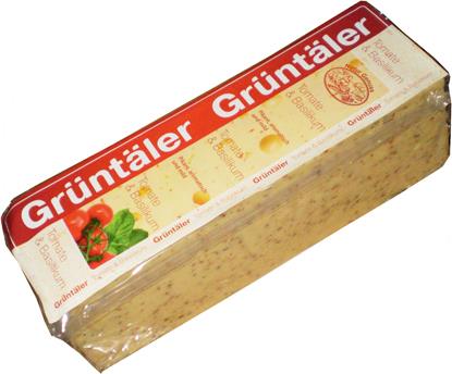 Сыр Грюнталер с томатом и базиликом нарезка
