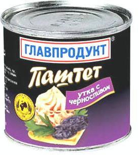 Паштет Главпродукт Утка с черносливом