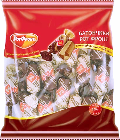Батончики Рот-Фронт шоколадно-сливочный вкус