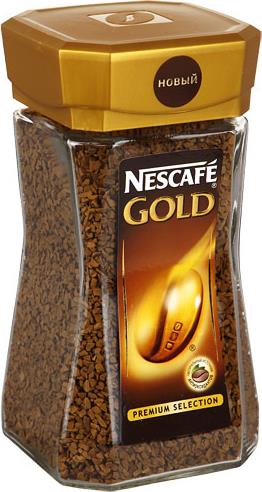 Кофе Nescafe Gold растворимый в стеклянной банке