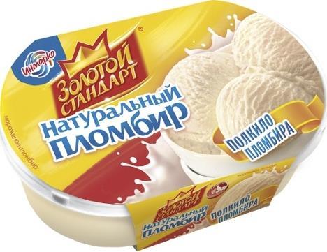 Мороженое Инмарко Золотой Стандарт пломбир в контейнере