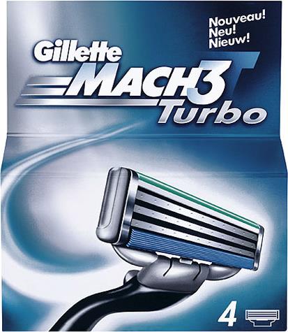 Кассеты Gillette Mach3 Turbo для бритвенного станка