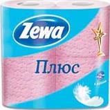 Бумага Zewa Plus туалетная 2 слоя розовая