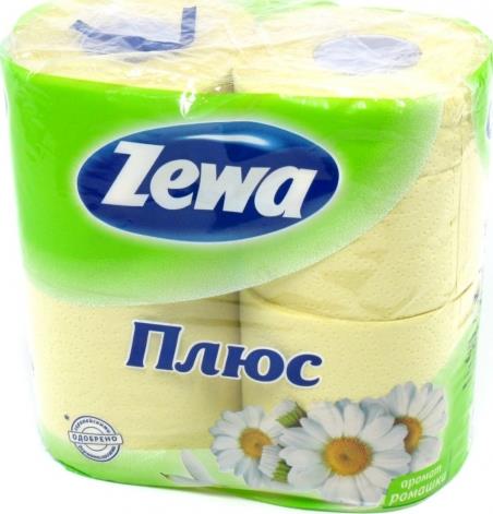 Бумага Zewa Plus туалетная с ароматом ромашки