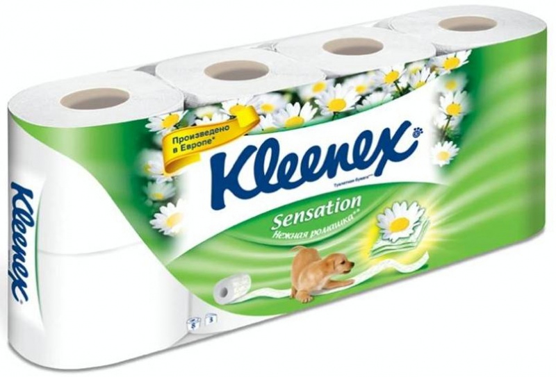 Туалетная бумага Kleenex Ромашка 3 слоя