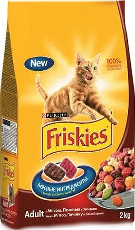 Корм для кошек Friskies говядина и печень сухой
