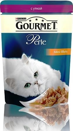 Корм для кошек Gourmet Perle мини-филе утка