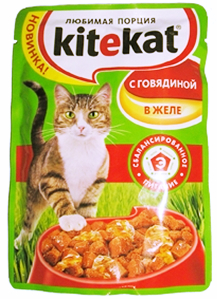 Корм для кошек Kitekat Любимая порция с говядиной