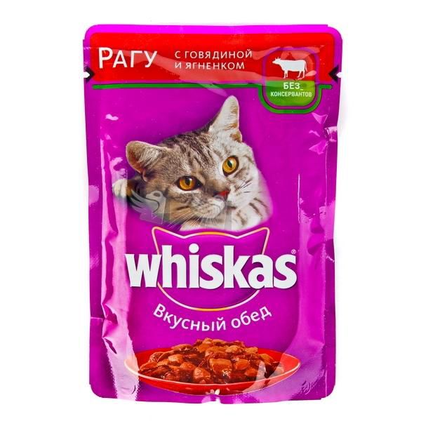 Корм для кошек Whiskas рагу из говядины и ягненка