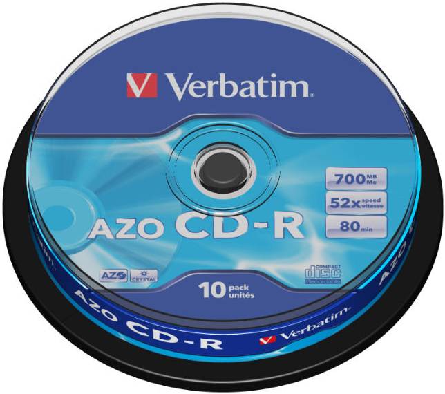 Диски Verbatim CD-R 700 Mb 52х DL Cake Box 10 штук