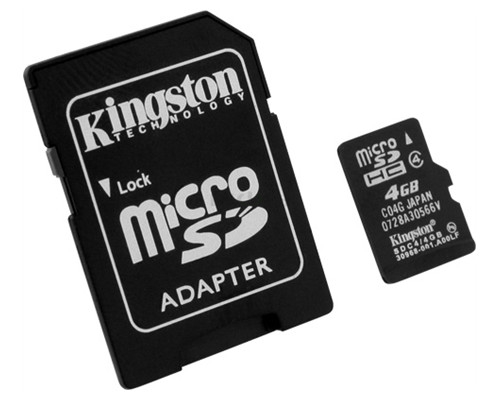 Карта памяти Kingston MicroSD 4 Gb Class 4