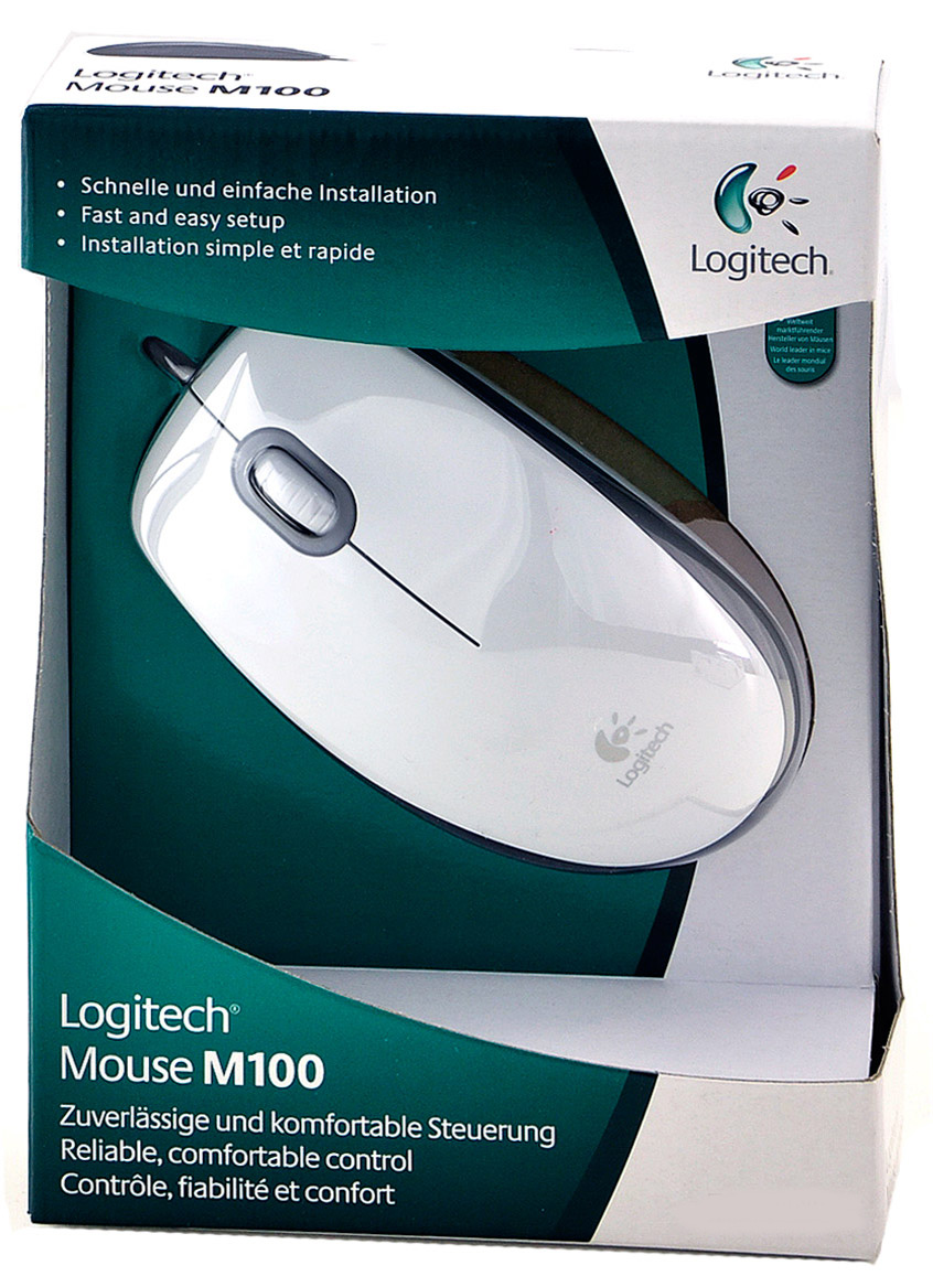 Мышь Logitech M100 USB проводная