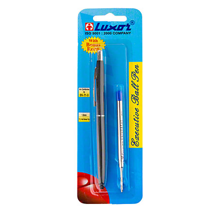 Ручка шариковая Luxor автоматическая+стержень в блистере 1 штука