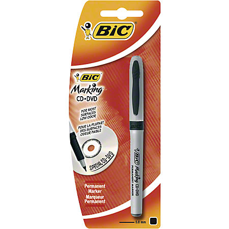 Перманентный маркер Bic для нанесения надписей на CD/DVD диски