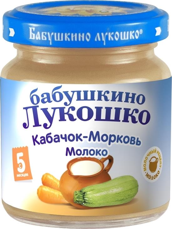 Пюре Бабушкино Лукошко кабачок с морковью и молоком с 5 месяцев