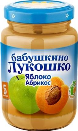 Пюре Бабушкино Лукошко яблоко и абрикос с 4 месяцев