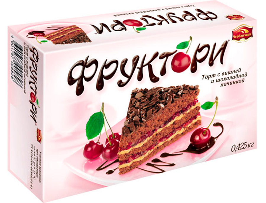 Торт Фруктори Вишня в черном шоколаде