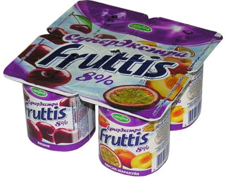 Йогуртный продукт Fruttis вишня-персик-маракуйя  5%