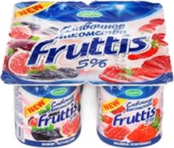 Продукт йогуртный Fruttis 5% инжир-чернослив
