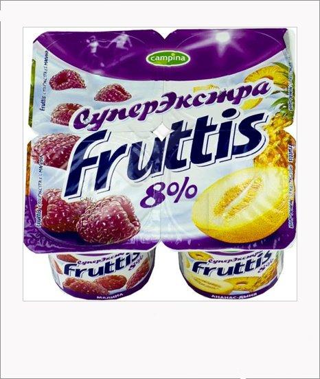 Продукт йогуртный Fruttis малина-ананас-дыня 8%