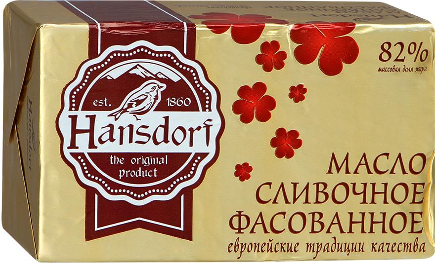 Масло Hansdorf сладкосливочное несоленое