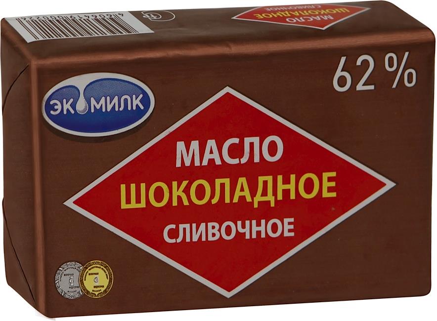Масло Экомилк Шоколадное сливочное 62%