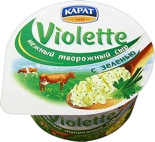 Сыр Карат Violette творожный с зеленью