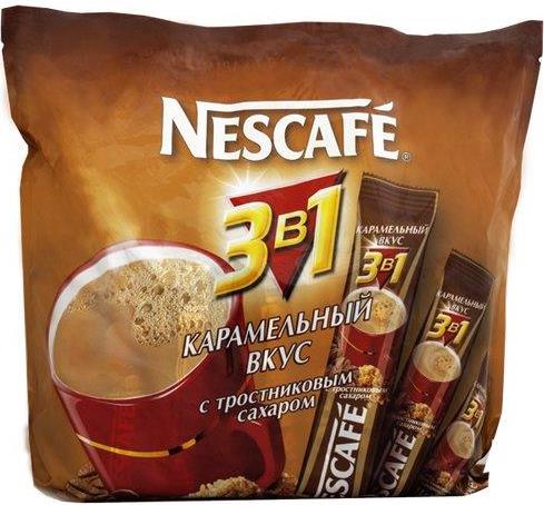 Кофе Nescafe 3-в-1 карамель