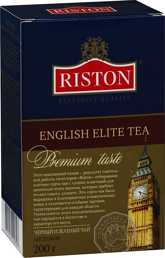 Чай Riston English Elite черный и зеленый с ароматом бергамота