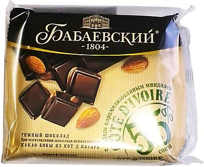 Шоколад Бабаевский Cotedivoi Миндалем