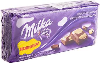 Шоколад Milka Молочный и белый