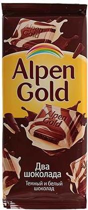 Шоколад Alpen Gold Темный и белый шоколад