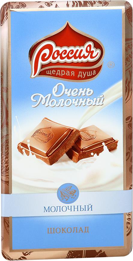 Шоколад Россия Шедрая Душа молочный