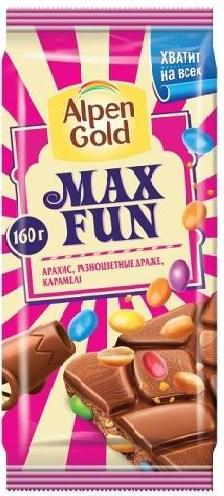 Шоколад Alpen Gold Max Fun с Арахисом
