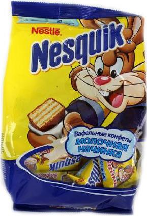 Конфета Nestle Nesquik вафельная в шоколаде
