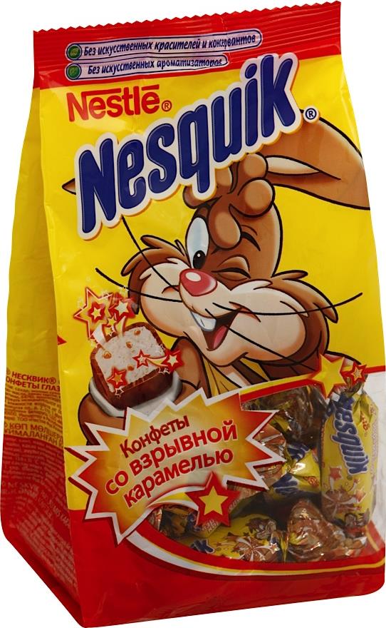Конфеты Nestle Nesquik глазированные со взрывной карамелью