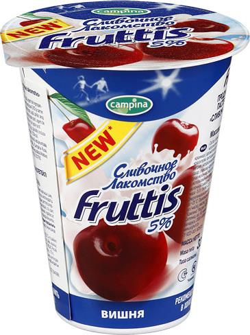 Продуктт Йогуртный Fruttis Сливочное Лакомство Вишня 5%